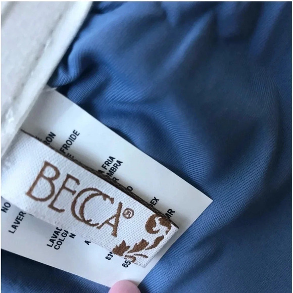 New Becca Mardi Gras One piece swimsuit mist crochet plus size bathing suit swim - Picture 10 of 16